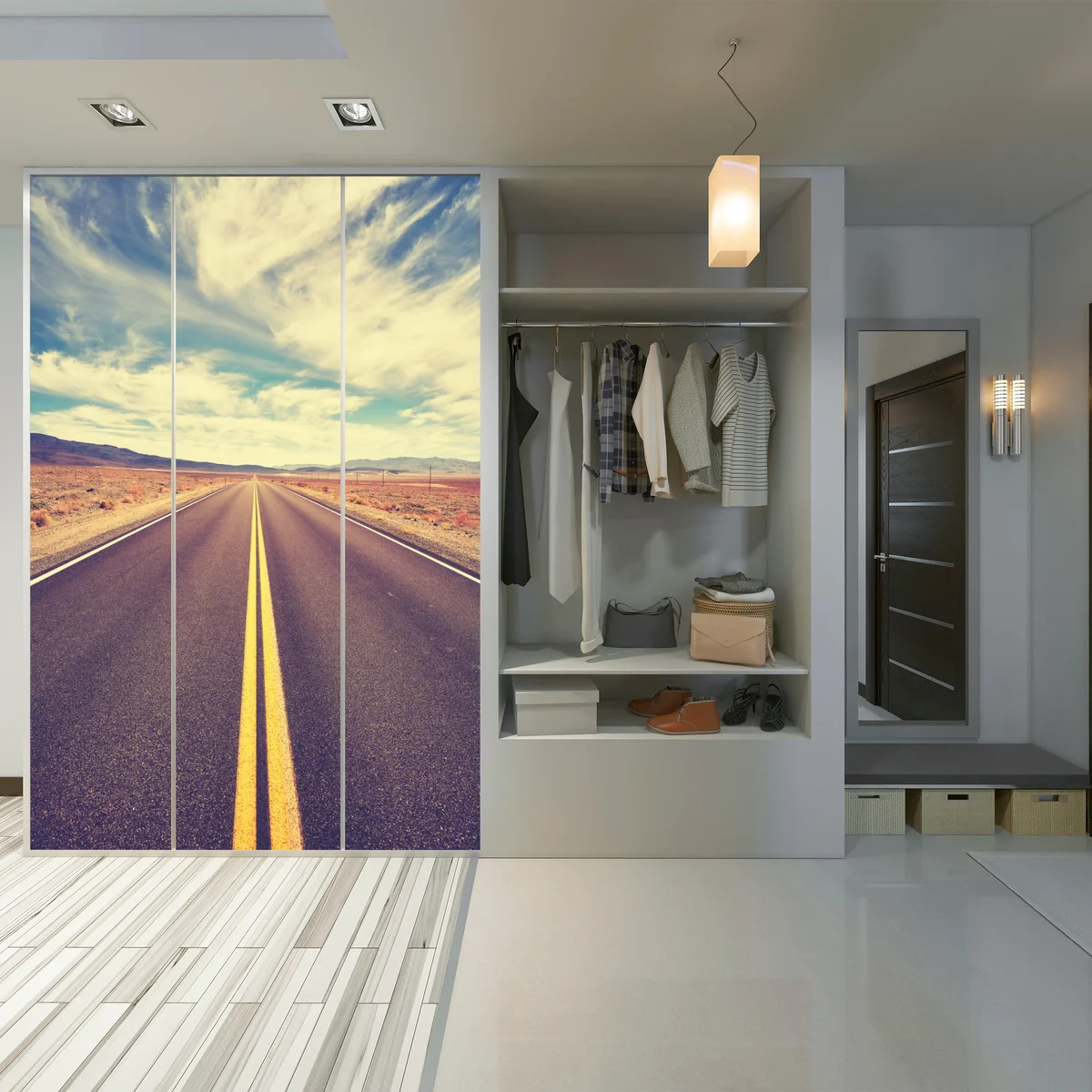 Schrankaufkleber vintage wüstenstraße, Death Valley Schrankaufkleber vintage wüstenstraße, Death Valley