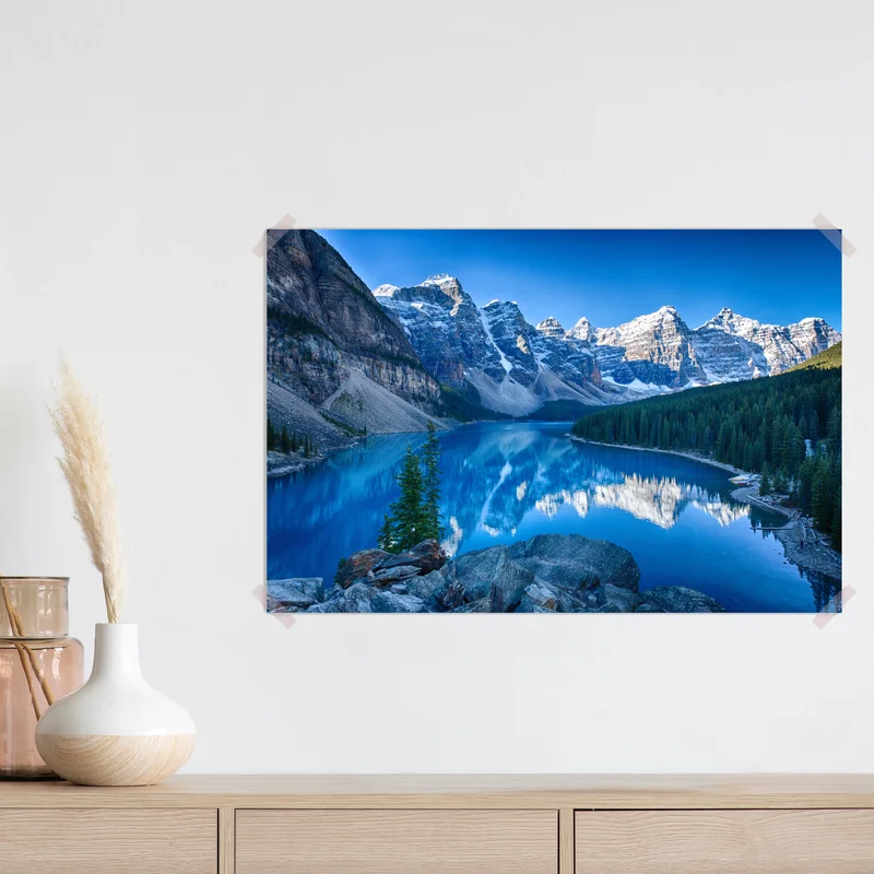 Poster ruhiger bergsee mit spiegelung Poster ruhiger bergsee mit spiegelung