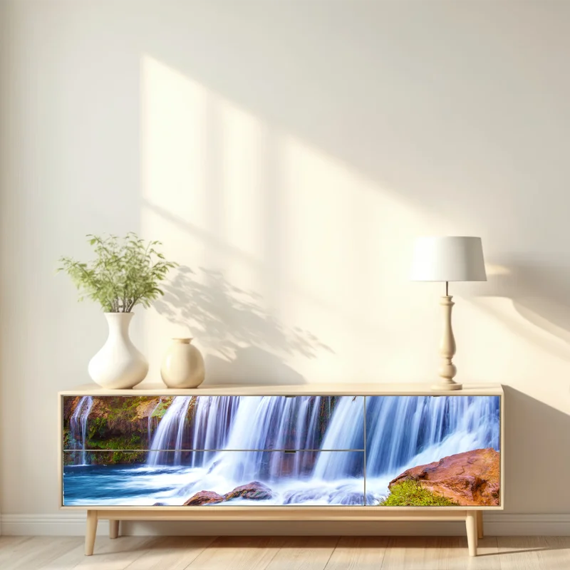 Repositionierbarer Aufkleber Jiulong wasserfall in Luoping, China Repositionierbarer Aufkleber Jiulong wasserfall in Luoping, China