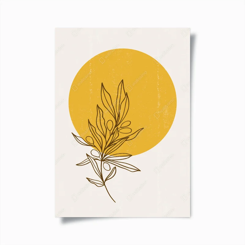 Poster minimalistische olivensonne • Poster bei Wallnifity® Poster minimalistische olivensonne • Poster bei Wallnifity®