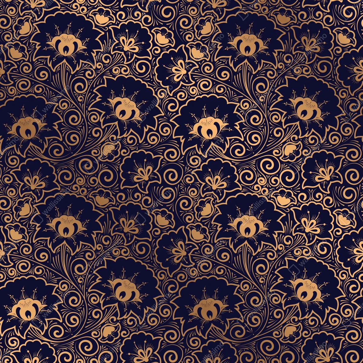 Tischaufkleber und Schreibtischaufkleber luxuriöses goldenes blumenmuster auf dunklem hintergrund Tischaufkleber und Schreibtischaufkleber luxuriöses goldenes blumenmuster auf dunklem hintergrund