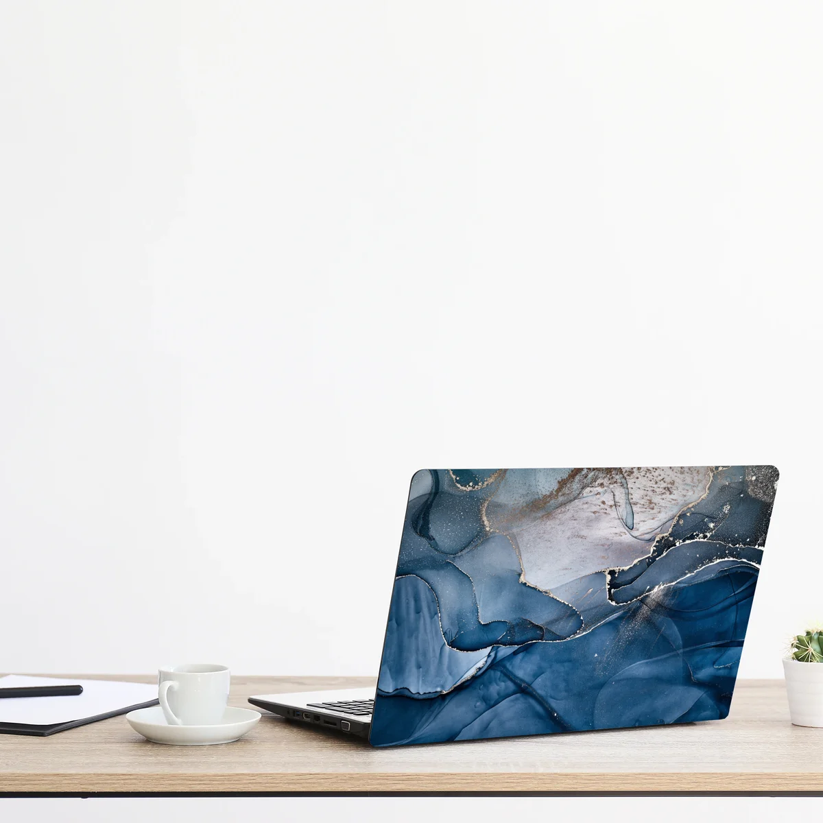 Laptop-Aufkleber tiefblauer marmor abstrakt Laptop-Aufkleber tiefblauer marmor abstrakt