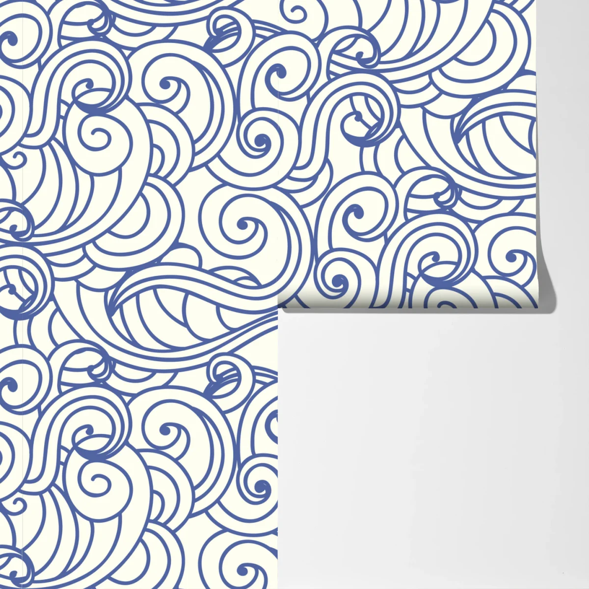 Fototapete nahtloses blaues wirbelmuster Fototapete nahtloses blaues wirbelmuster