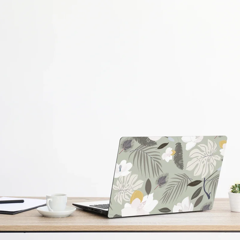 Laptop-Aufkleber zartes pastell botanikmuster