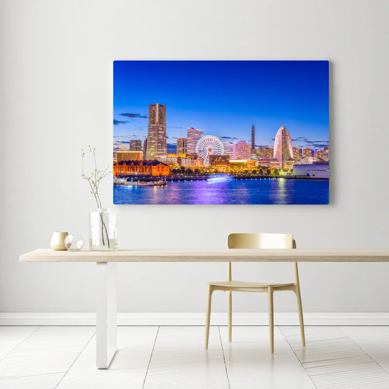 Leinwandbild Yokohama skyline bei dämmerung Leinwandbild Yokohama skyline bei dämmerung