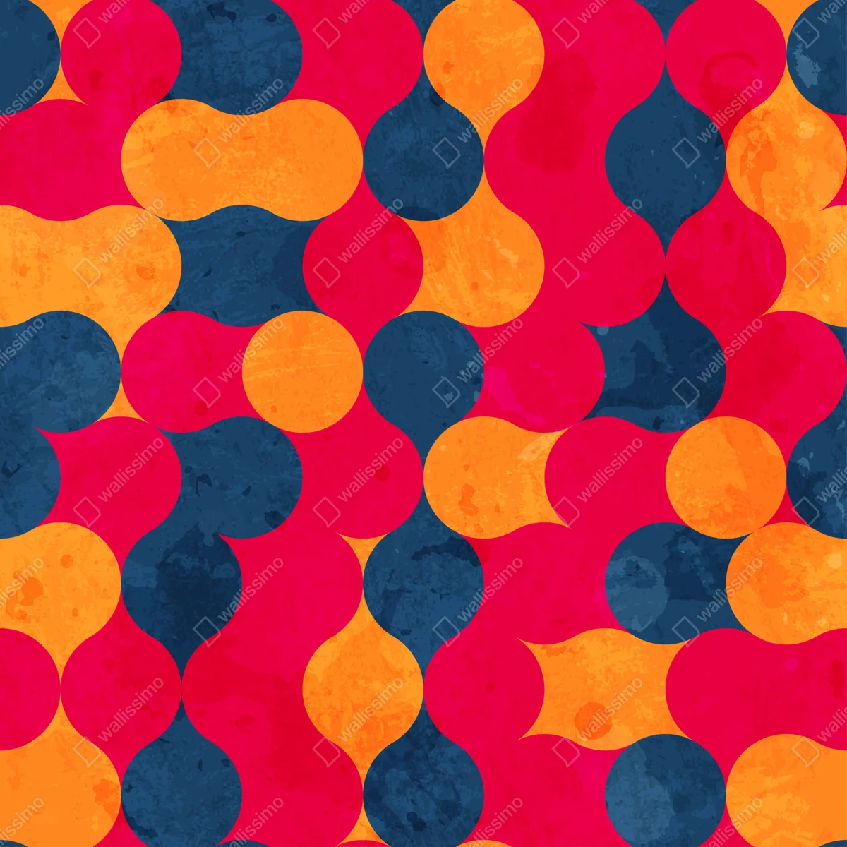 Poster lebhaftes geometrisches muster in kräftigen farben • Poster bei Wallnifity® Poster lebhaftes geometrisches muster in kräftigen farben • Poster bei Wallnifity®