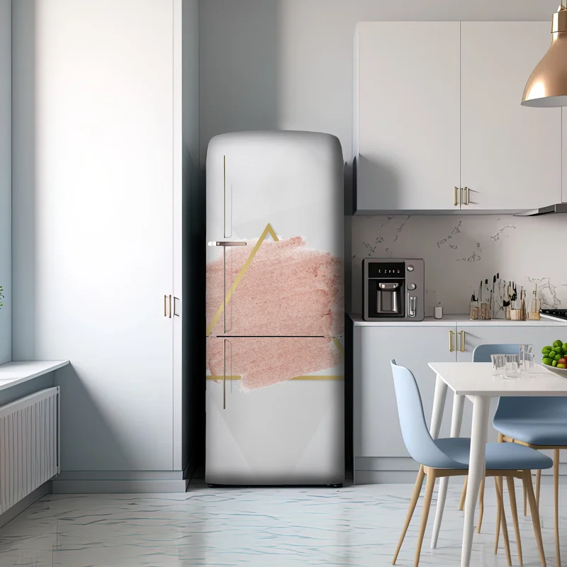 Kühlschrankaufkleber pastellrosa geometrisches dreieck Kühlschrankaufkleber pastellrosa geometrisches dreieck