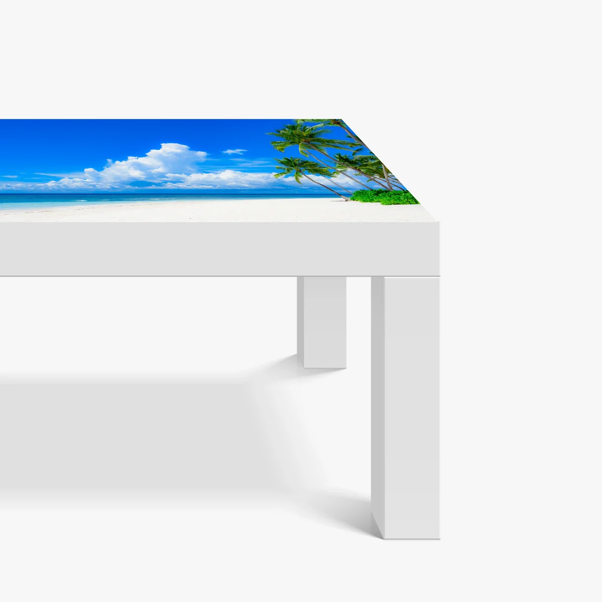 Tischaufkleber und Schreibtischaufkleber tropischer palmenstrand unter blauem himmel Tischaufkleber und Schreibtischaufkleber tropischer palmenstrand unter blauem himmel