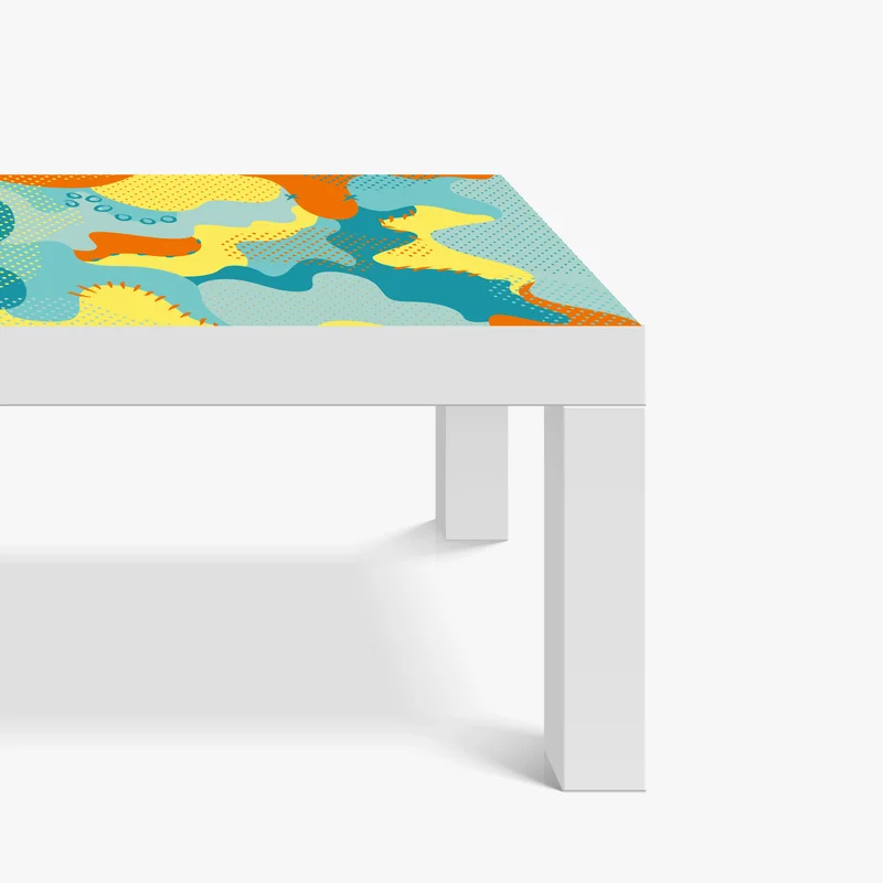 Tischaufkleber und Schreibtischaufkleber lebendige abstrakte pop-art-komposition