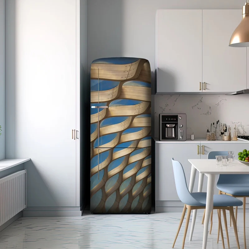 Kühlschrankaufkleber holzlamellen überdachung in Chicago