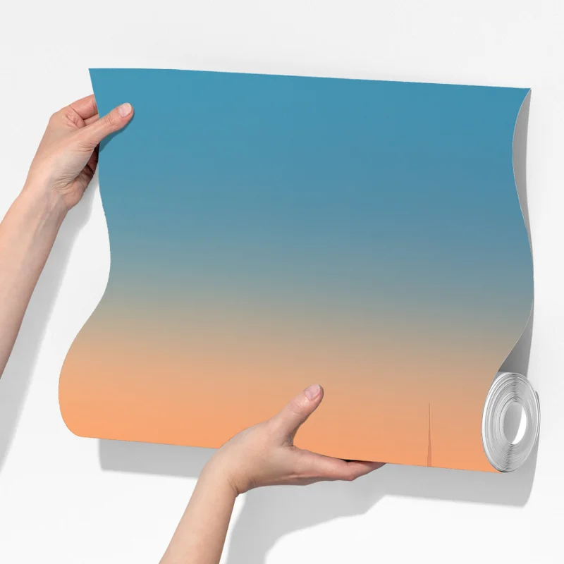 Fototapete Dubai skyline bei sonnenaufgang Fototapete Dubai skyline bei sonnenaufgang