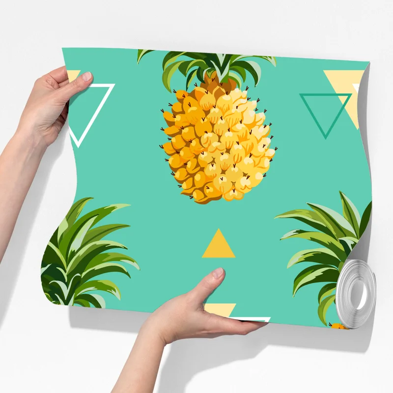 Fototapete tropisches ananasmuster auf türkisfarbenem hintergrund Fototapete tropisches ananasmuster auf türkisfarbenem hintergrund