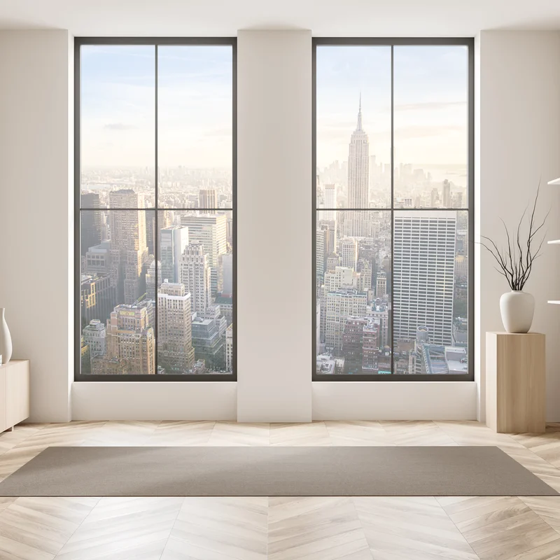 Fensteraufkleber New York skyline im morgenlicht