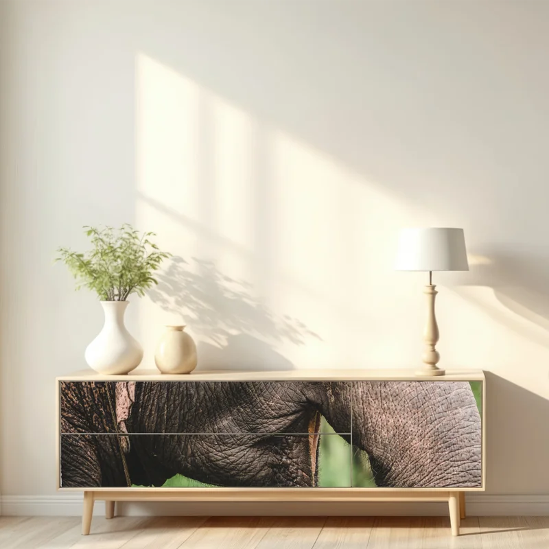 Repositionierbarer Aufkleber asiatischer elefant nahaufnahme