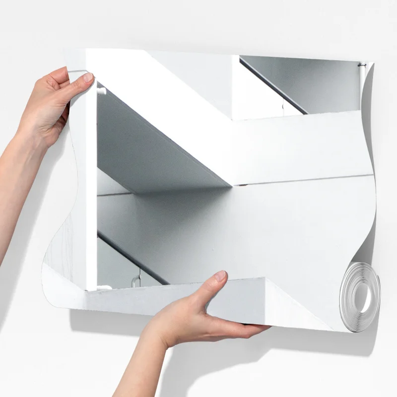 Fototapete weiße betonfassade im geometrischen muster Fototapete weiße betonfassade im geometrischen muster