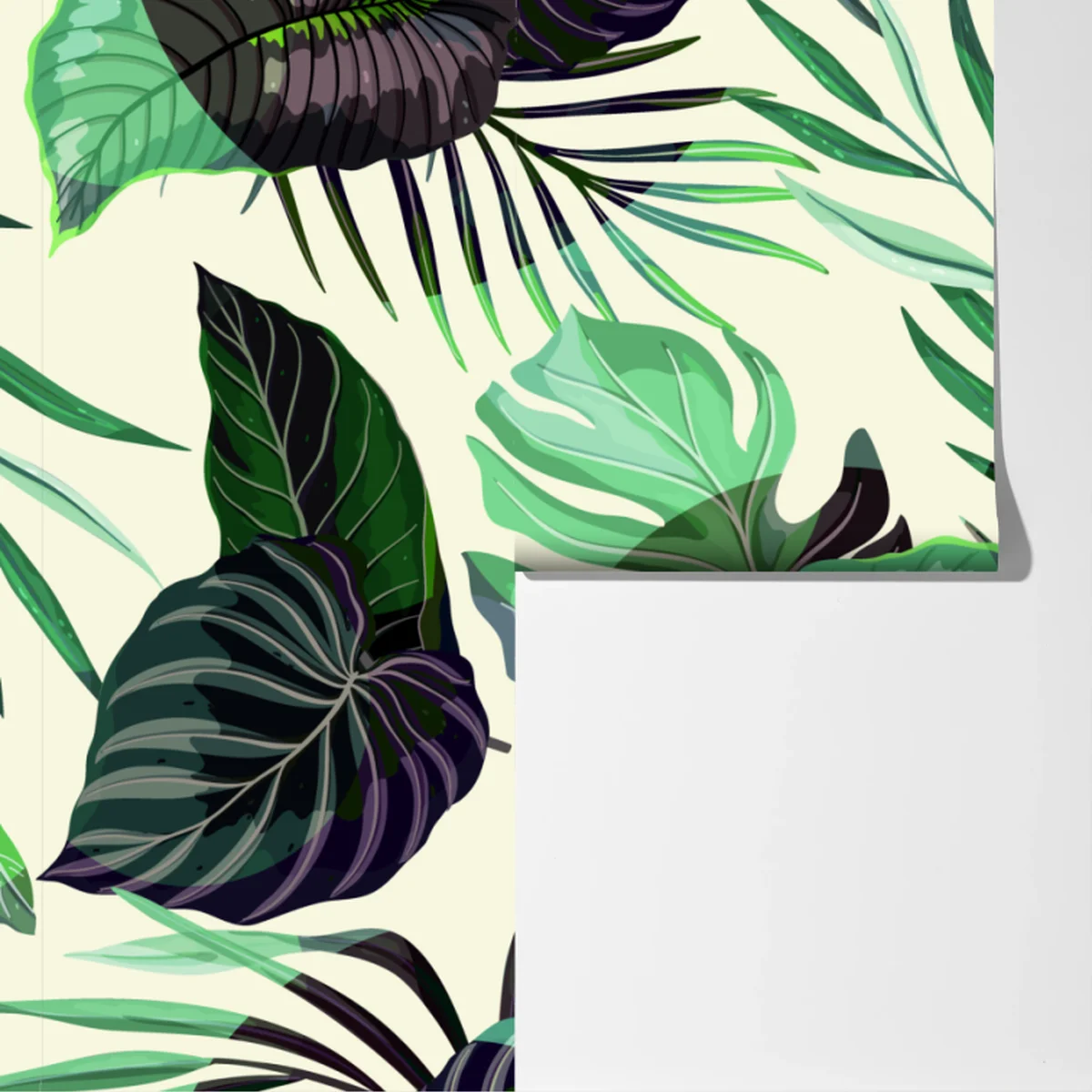 Fototapete tropisches blattmuster in grünen tönen Fototapete tropisches blattmuster in grünen tönen