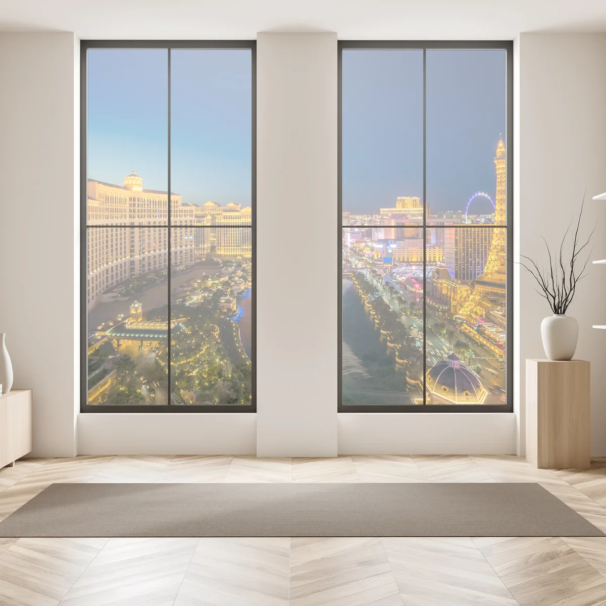 Naklejka na okno panorama Las Vegas nocą Naklejka na okno panorama Las Vegas nocą