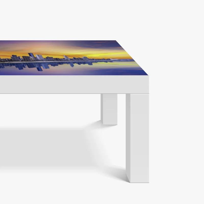Tischaufkleber und Schreibtischaufkleber Durban dämmerung skyline am strand