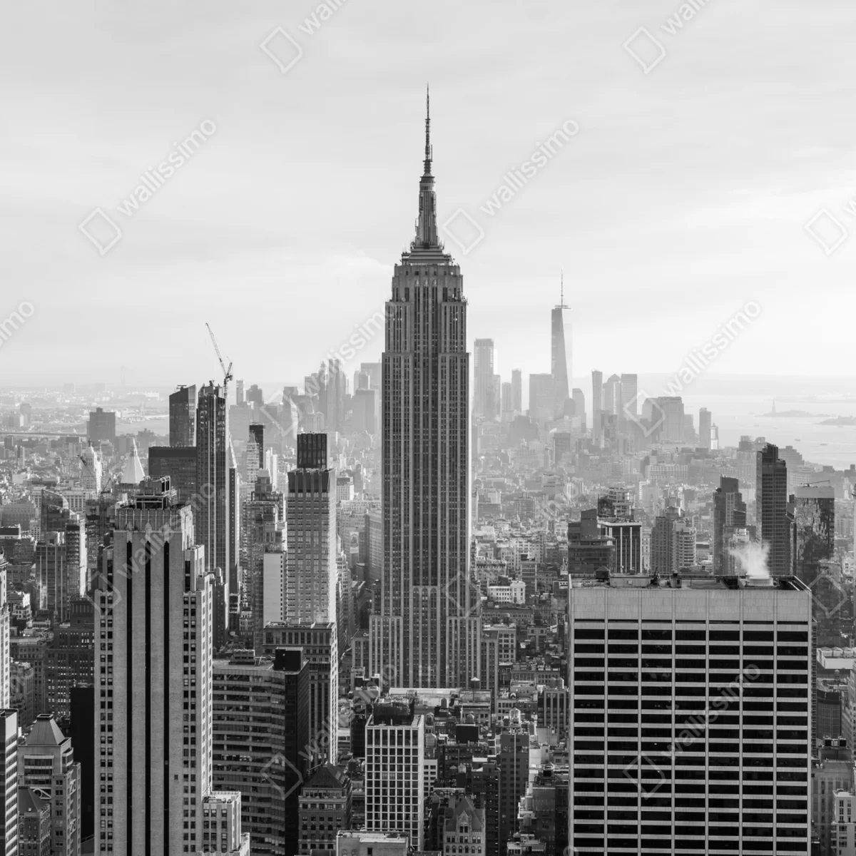 Kühlschrankaufkleber New York skyline in schwarzweiß Kühlschrankaufkleber New York skyline in schwarzweiß