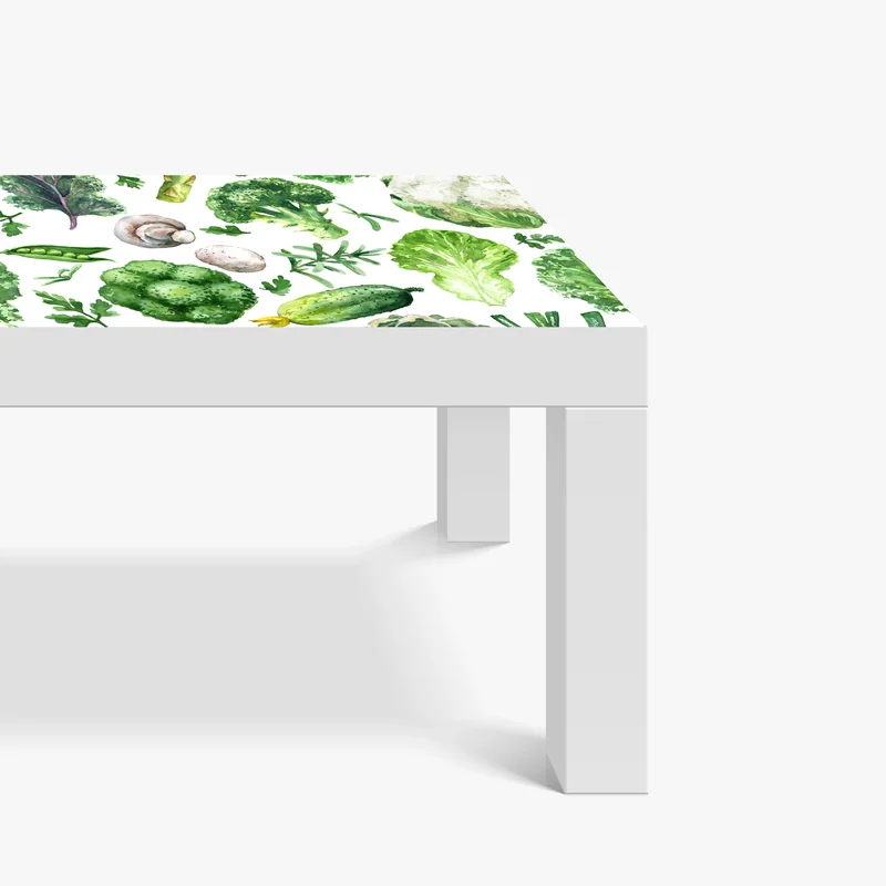 Tischaufkleber und Schreibtischaufkleber aquarellmuster grünes gemüse