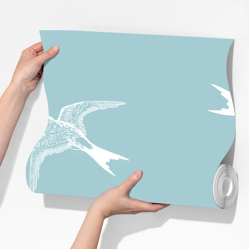 Fototapete pastell schwalben muster Fototapete pastell schwalben muster