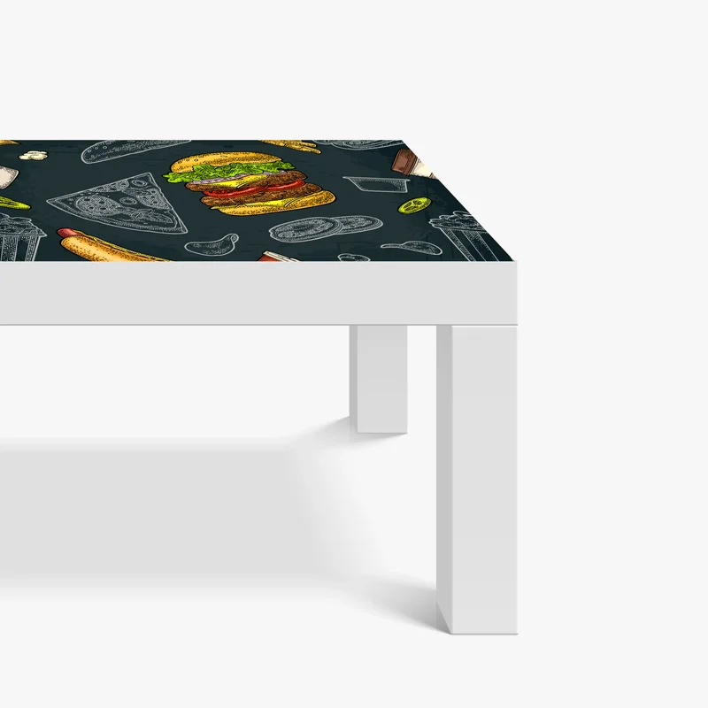 Tischaufkleber und Schreibtischaufkleber vintage fast-food muster