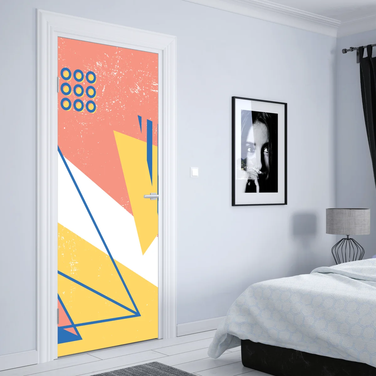 Türaufkleber pastellfarbene geometrische komposition • Türaufkleber bei Wallnifity® Türaufkleber pastellfarbene geometrische komposition • Türaufkleber bei Wallnifity®