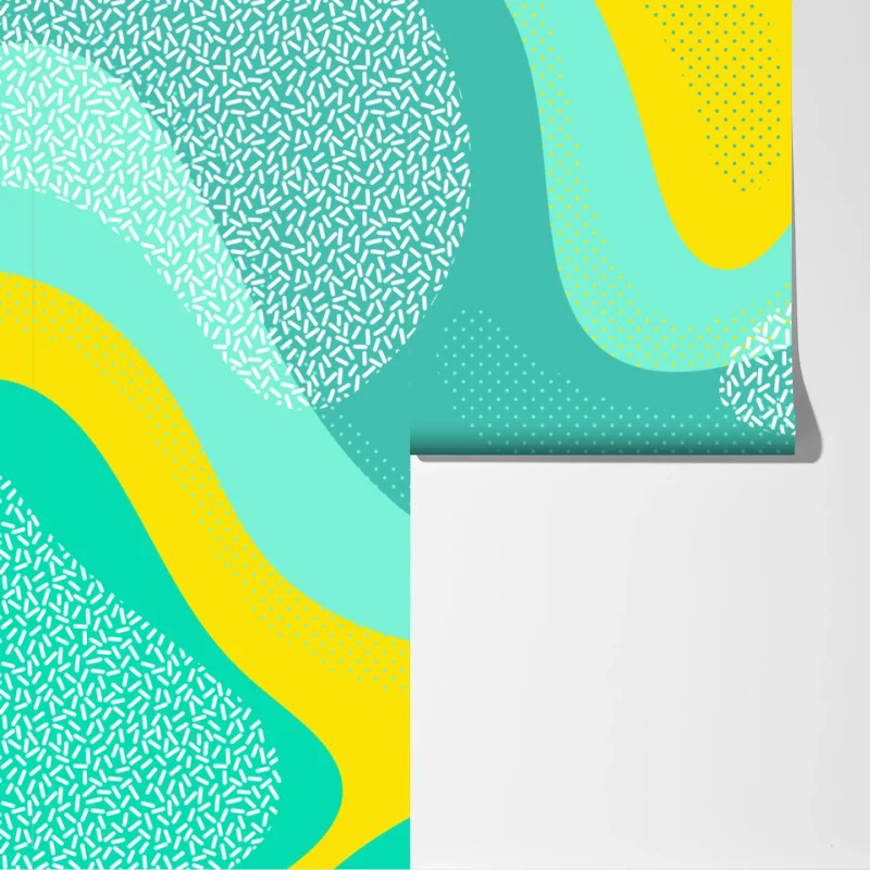 Fototapeta turkusowo-żółty abstrakcyjny wzór Fototapeta turkusowo-żółty abstrakcyjny wzór