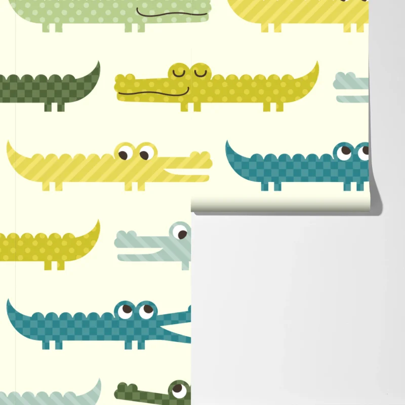Fototapeta wesoły wzór krokodyli do pokoju dziecięcego Fototapeta wesoły wzór krokodyli do pokoju dziecięcego