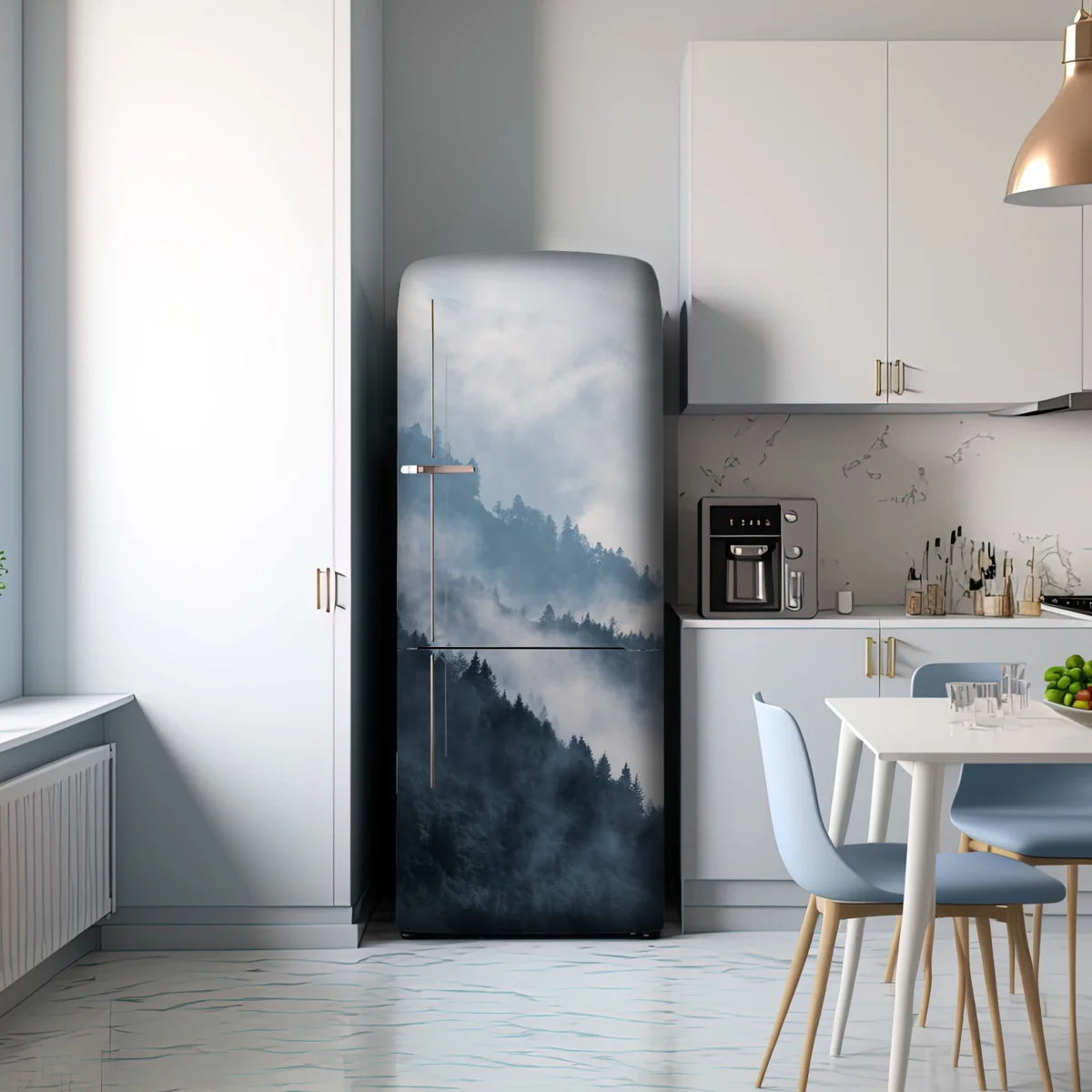 Kühlschrankaufkleber nebelverhangene bergkämme Kühlschrankaufkleber nebelverhangene bergkämme