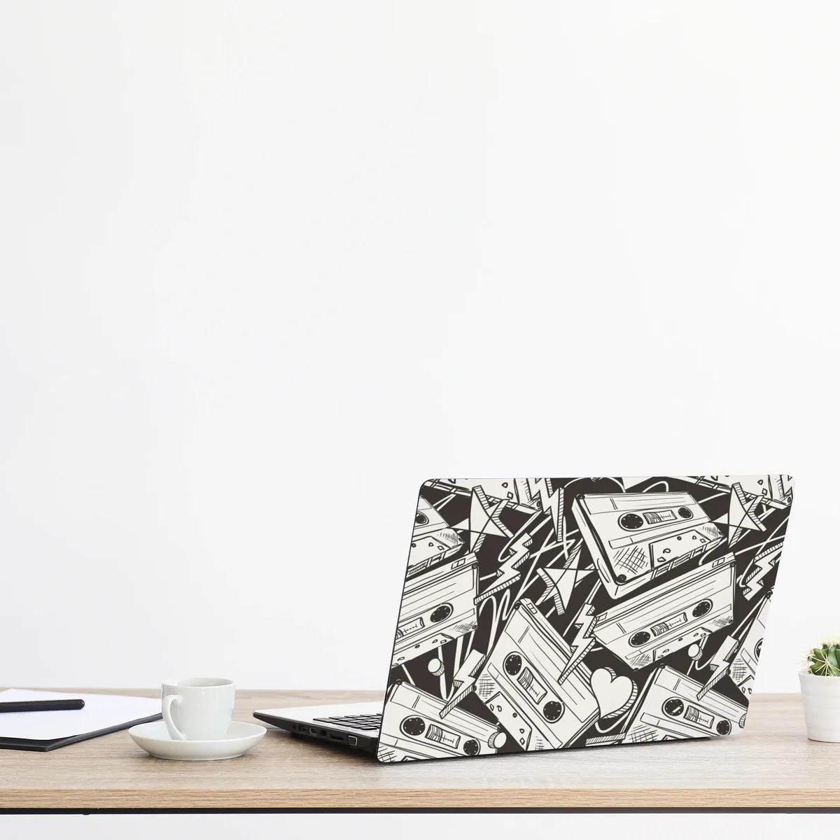 Laptop-Aufkleber vintage kassettenmuster Laptop-Aufkleber vintage kassettenmuster