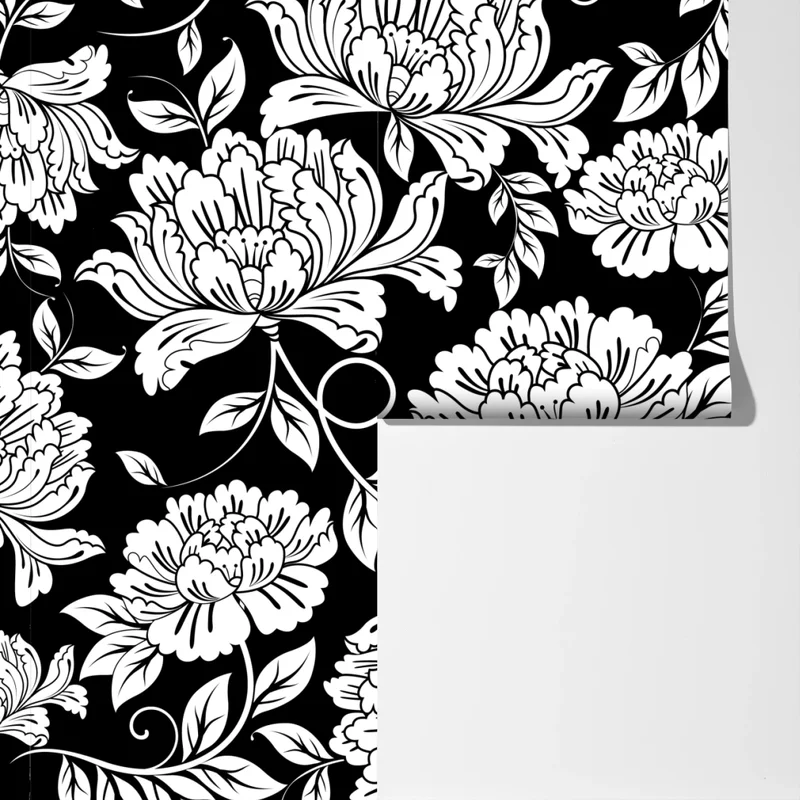 Fototapete monochromes blumenmuster Fototapete monochromes blumenmuster