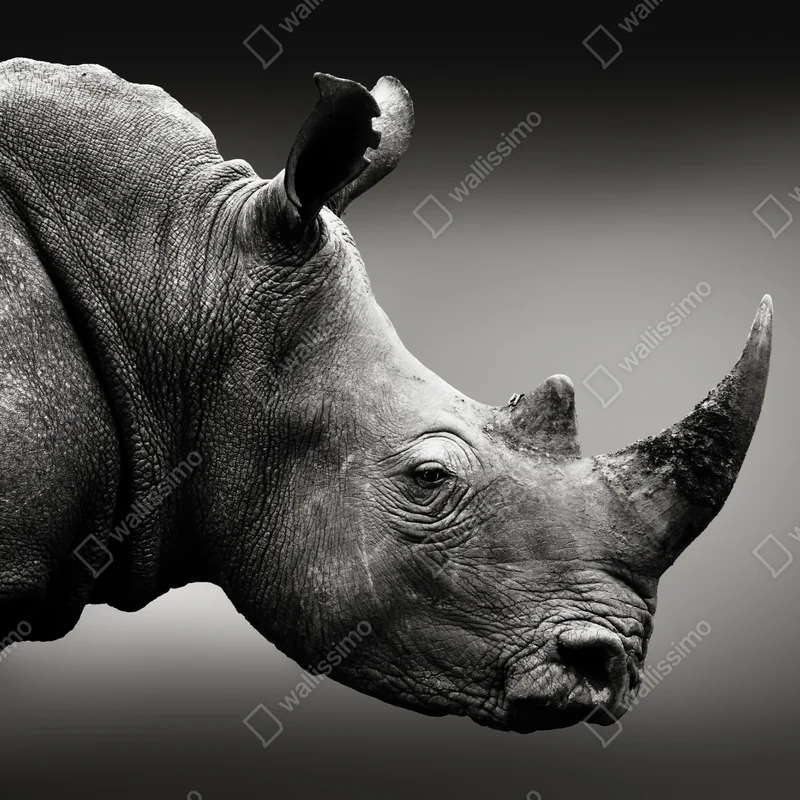 Laptop-Aufkleber majestätisches nashornporträt Laptop-Aufkleber majestätisches nashornporträt