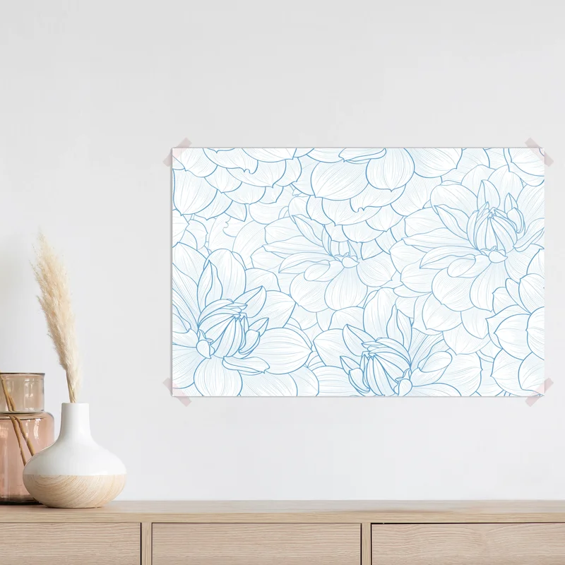 Poster zartes blaues blumenmuster Poster zartes blaues blumenmuster