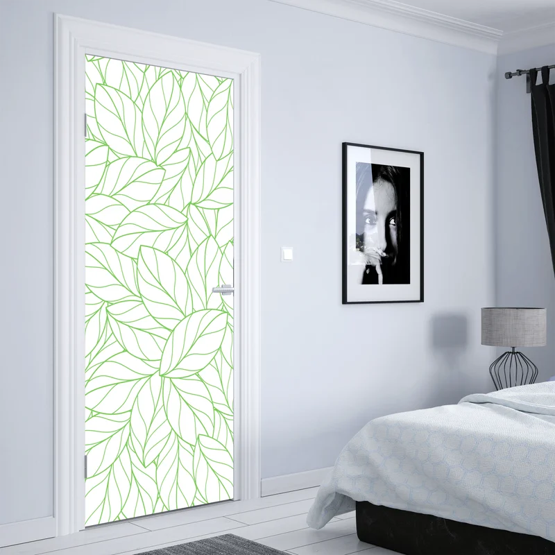 Türaufkleber grünes blattmuster Türaufkleber grünes blattmuster