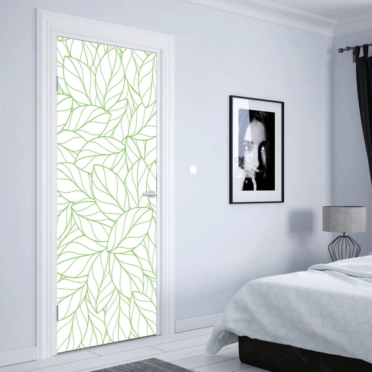 Türaufkleber grünes blattmuster Türaufkleber grünes blattmuster