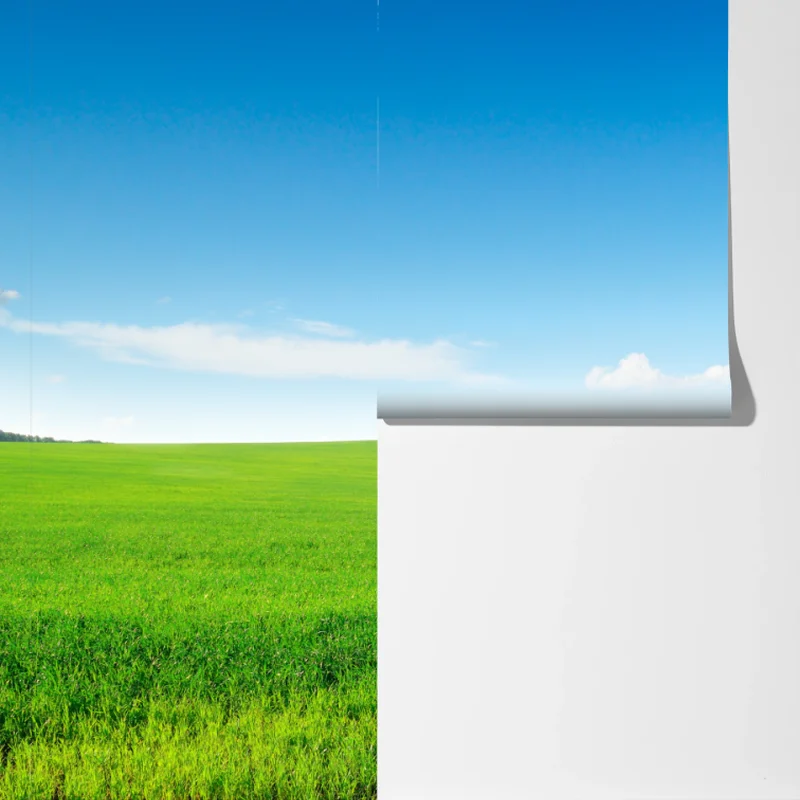 Fototapete ruhige grüne wiese unter blauem himmel Fototapete ruhige grüne wiese unter blauem himmel