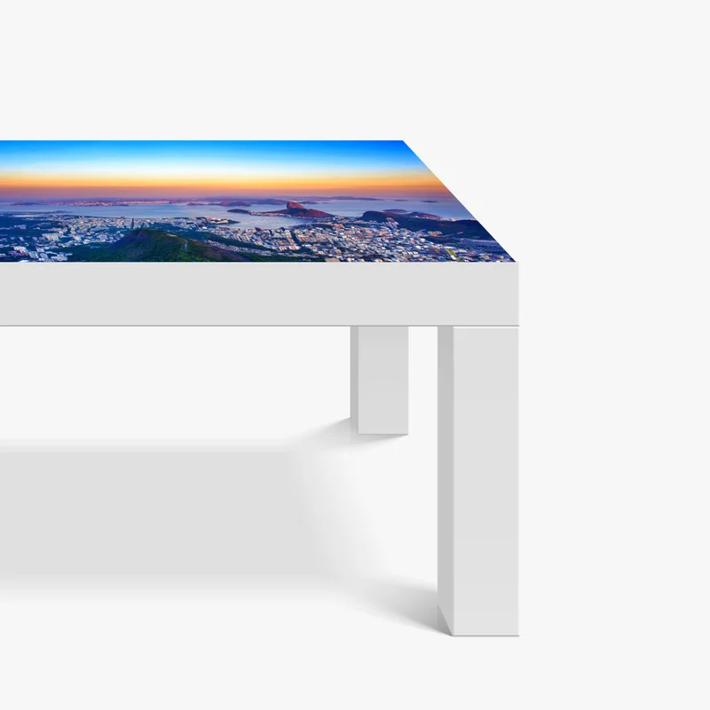 Tischaufkleber und Schreibtischaufkleber panorama von Rio de Janeiro bei sonnenuntergang