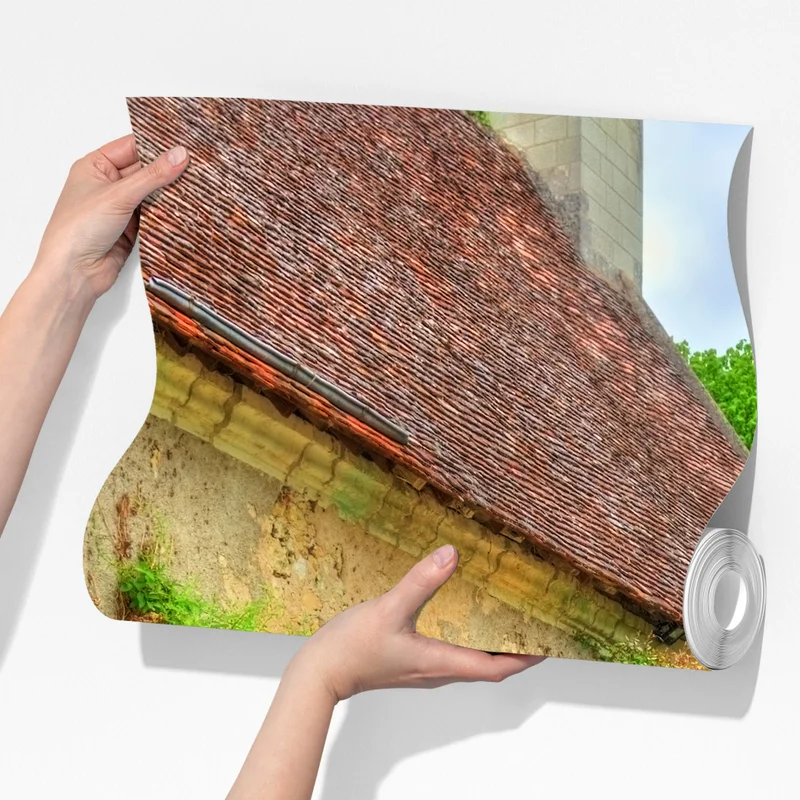 Fototapeta uroczy domek z kwitnącą glicynią Fototapeta uroczy domek z kwitnącą glicynią