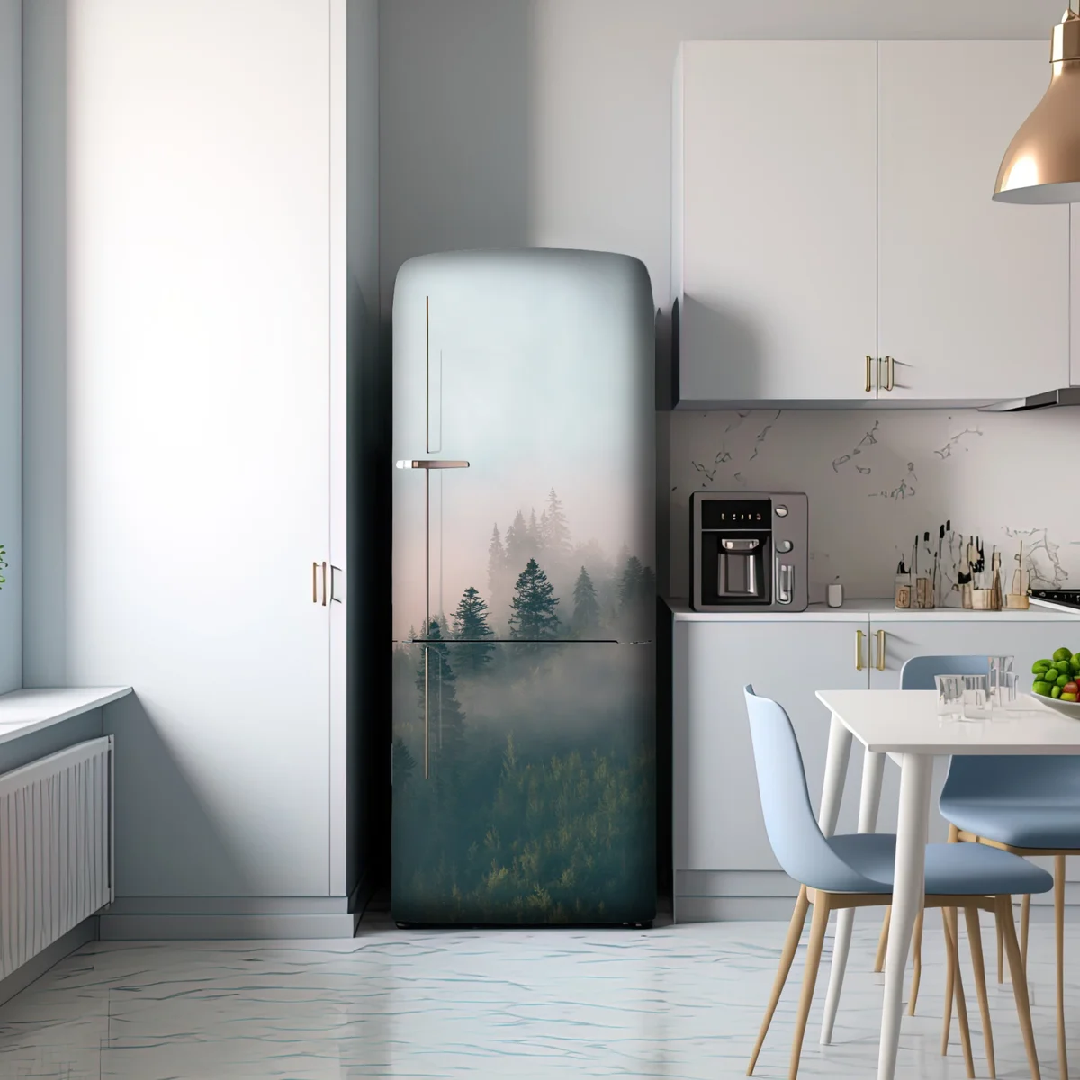 Kühlschrankaufkleber nebliger morgenwald Kühlschrankaufkleber nebliger morgenwald
