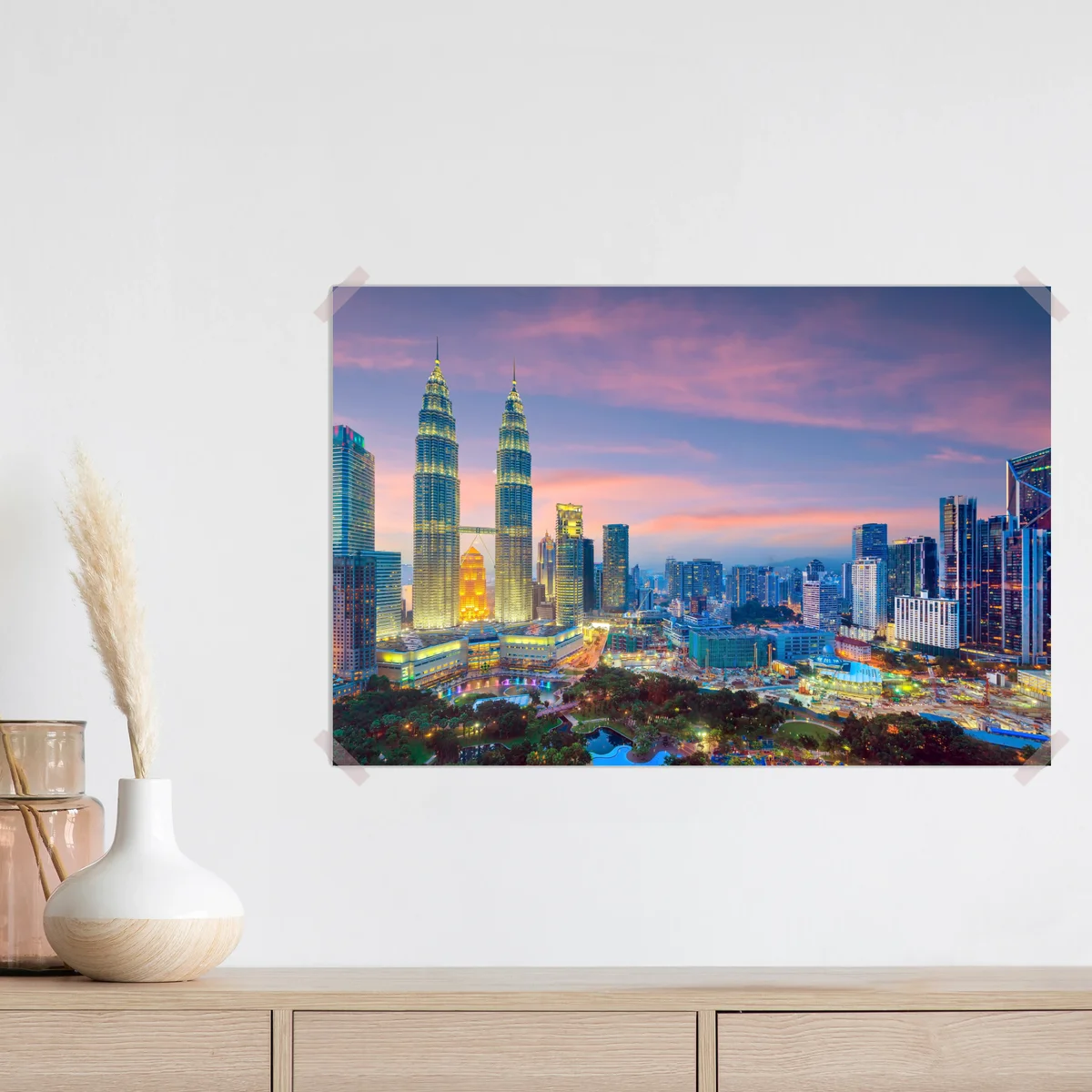 Poster Kuala Lumpur stadtpanorama bei dämmerung Poster Kuala Lumpur stadtpanorama bei dämmerung