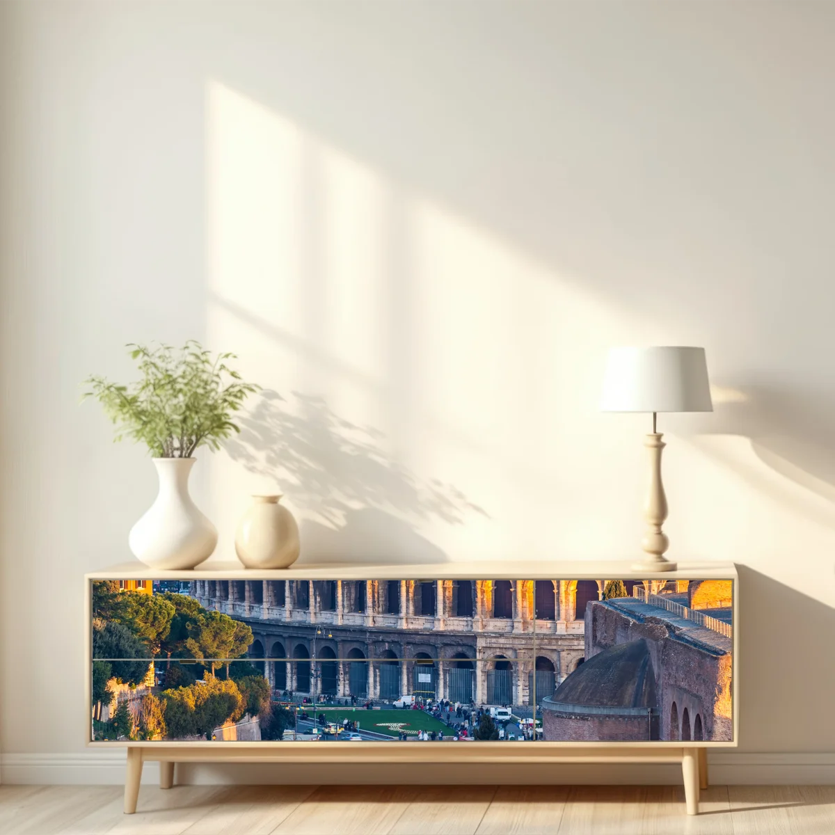 Repositionierbarer Aufkleber goldenes kolosseum bei sonnenuntergang, Rom Repositionierbarer Aufkleber goldenes kolosseum bei sonnenuntergang, Rom