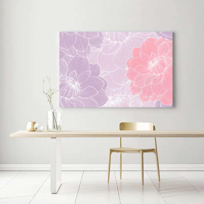 Leinwandbild zartes pastell blumenmuster Leinwandbild zartes pastell blumenmuster