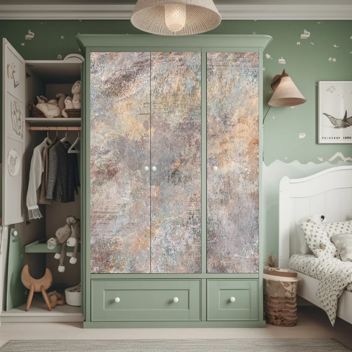 Schrankaufkleber subtile strukturierte abstraktion in warmen neutralen tönen Schrankaufkleber subtile strukturierte abstraktion in warmen neutralen tönen