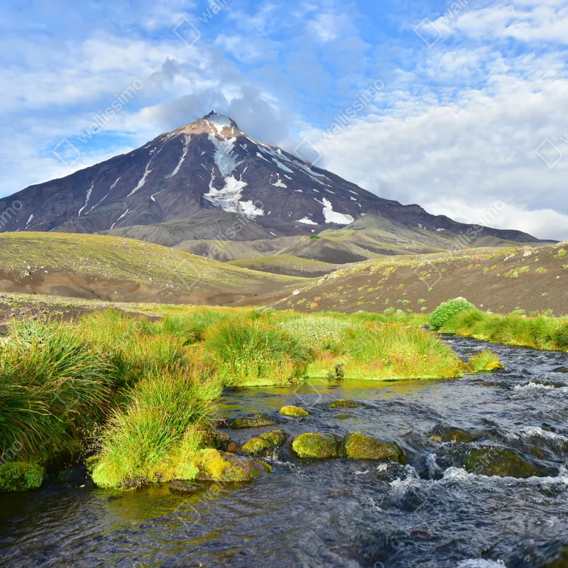 Türaufkleber blick auf den vulkan Koryaksky vom nordosthang Türaufkleber blick auf den vulkan Koryaksky vom nordosthang