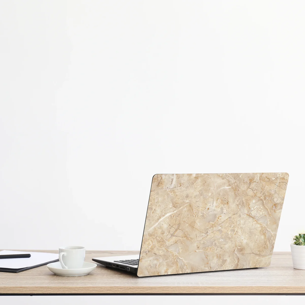 Laptop-Aufkleber beige marmortextur mit natürlichen aderungen Laptop-Aufkleber beige marmortextur mit natürlichen aderungen