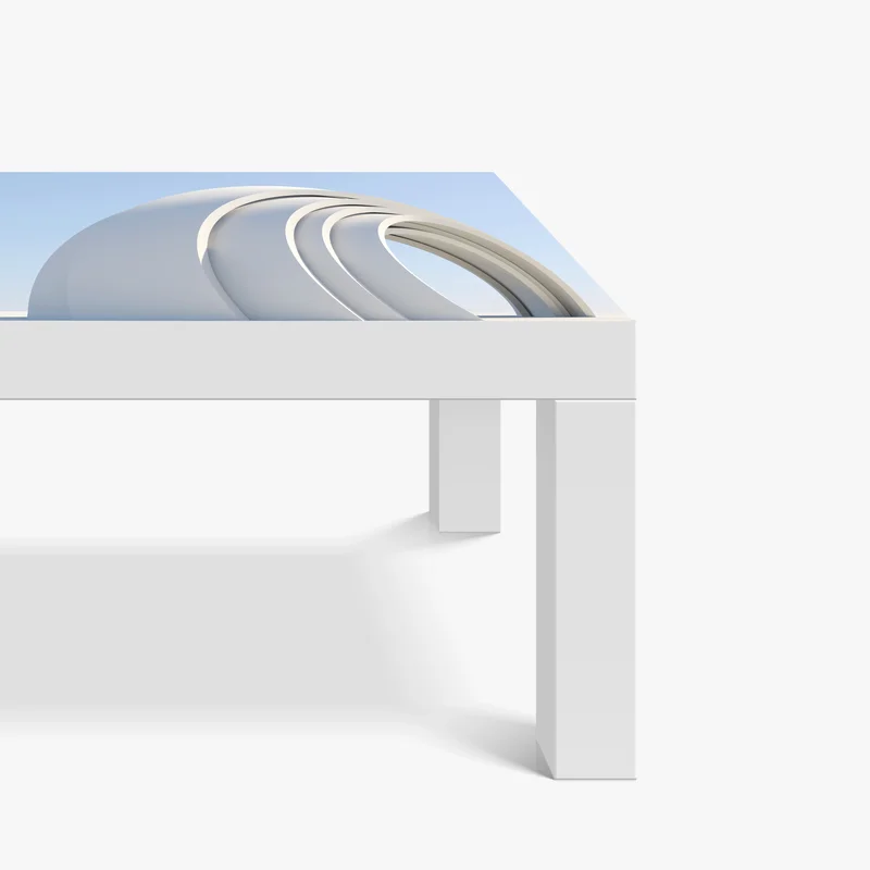 Tischaufkleber und Schreibtischaufkleber minimalistische bogenskulptur