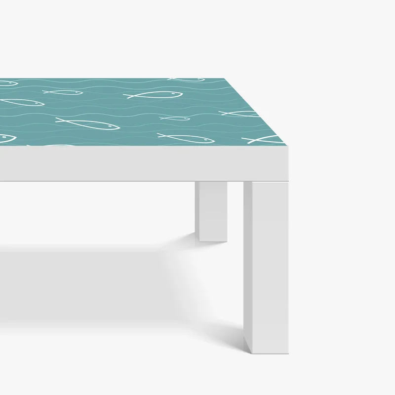 Tischaufkleber und Schreibtischaufkleber türkis fischmuster Tischaufkleber und Schreibtischaufkleber türkis fischmuster