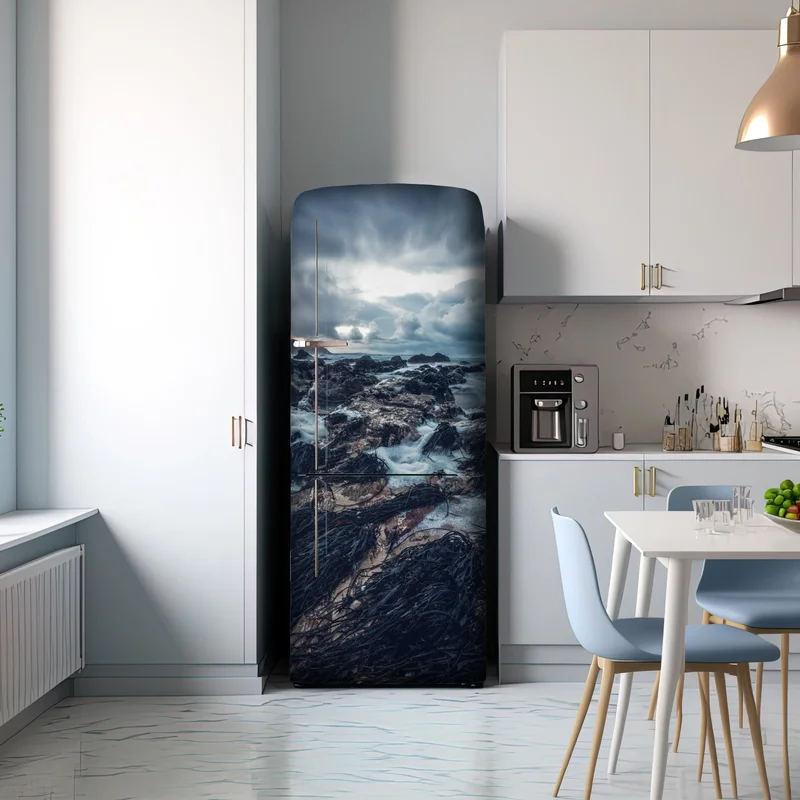 Kühlschrankaufkleber stimmungsvolle felsenküste bei dämmerung Kühlschrankaufkleber stimmungsvolle felsenküste bei dämmerung