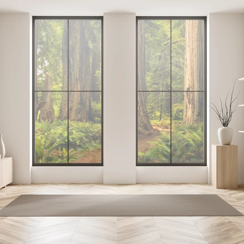 Fensteraufkleber Kalifornien mammutbäume waldweg